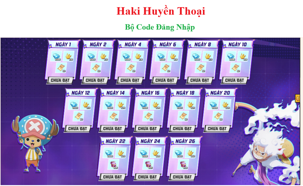 Full 14 code đăng nhập