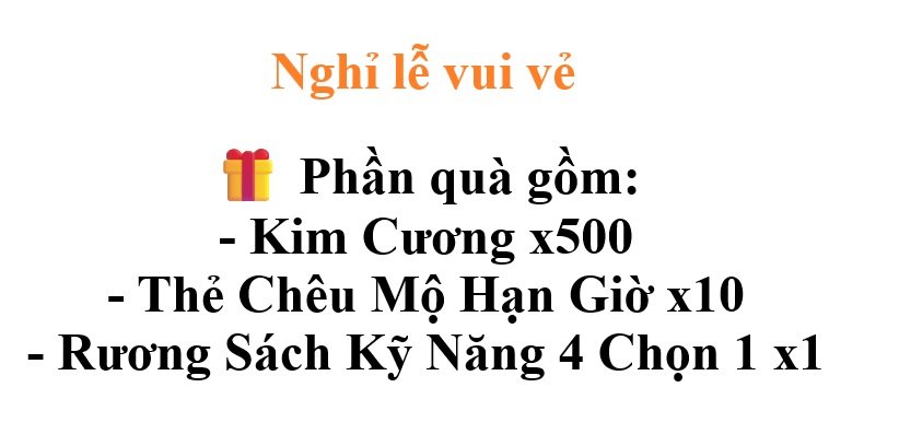 Nghỉ lễ vui vẻ  Hsd 10/05